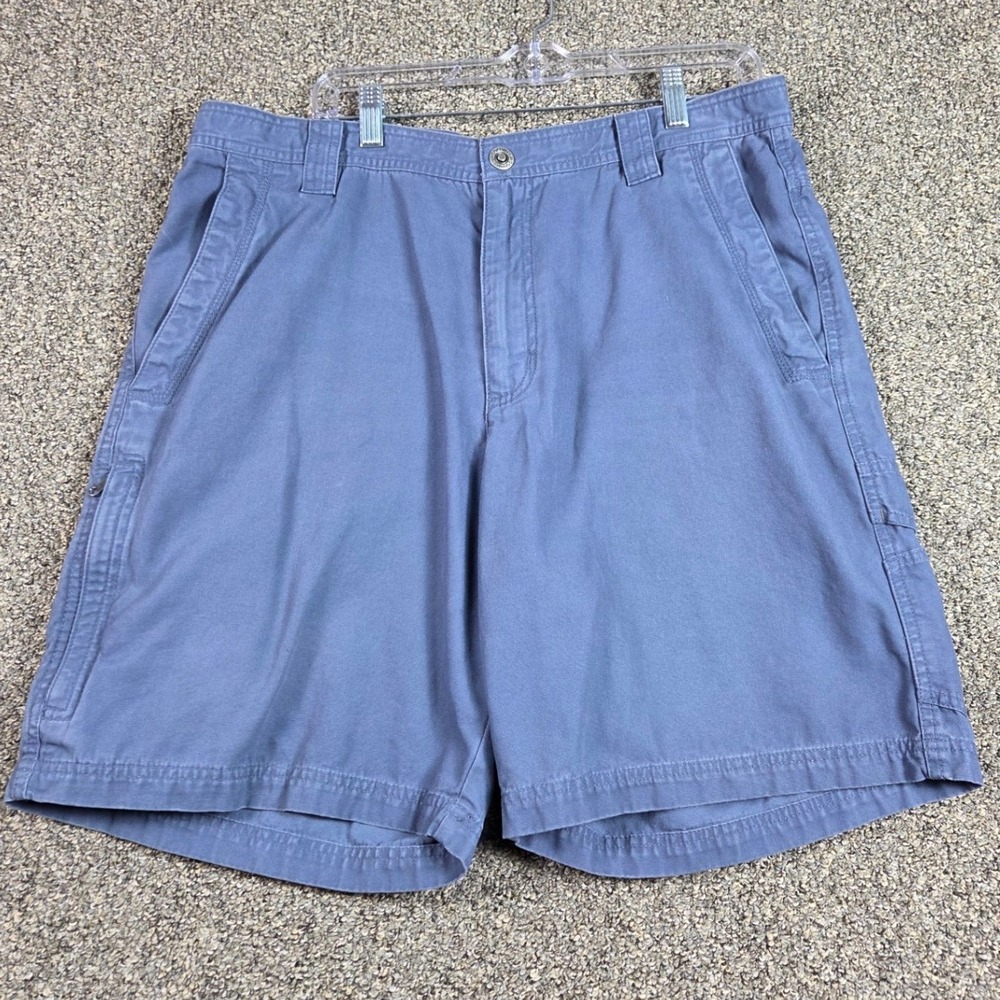 Columbia Cargo Shorts Mens 36 Blue Omni Shield Cotton Outdoor Sporty 0409